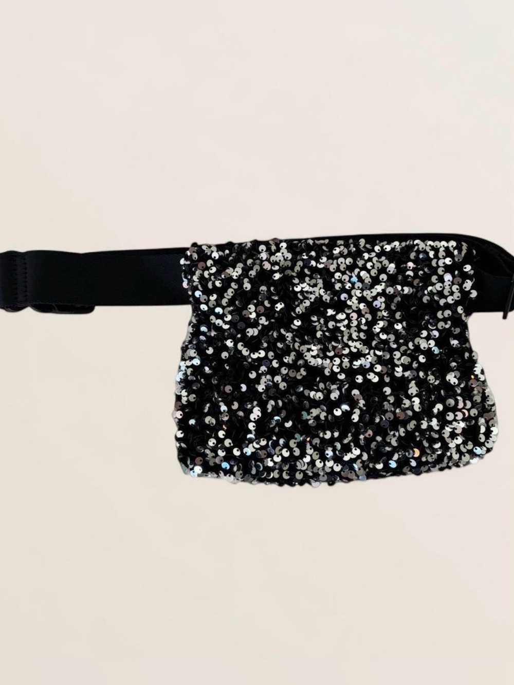 Black Sequin Shoulder / Belt Bag